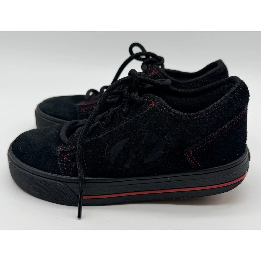 Heelys Skate Shoe Sneakers Boys Youth Size‎ 1 Black Red